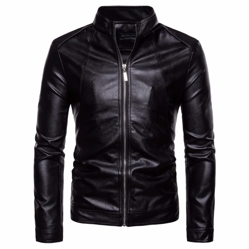

Winter Men's Leather Jackets Slim Fit Faux Jacket High Quality Stylish Male Zippers Coat Men Moto Jacket Plus Size 3XL