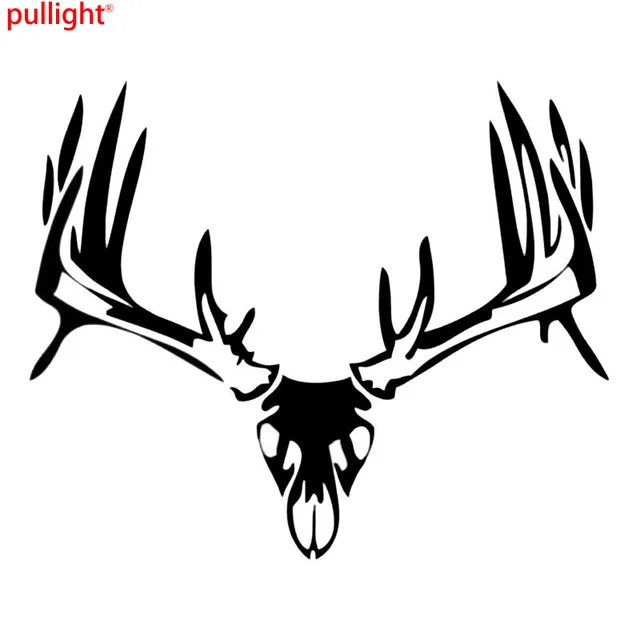 15.2*12.5CM Hunting Vinyl Car Styling Buck Skull Deer Antler Decals
