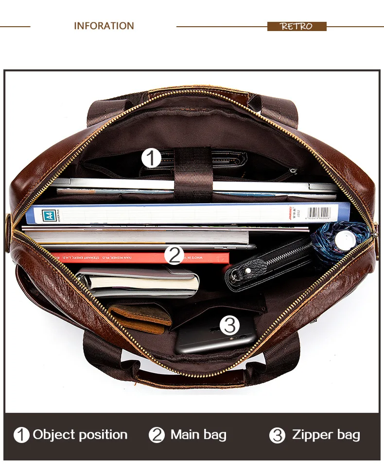 MVA мужской портфель из натуральной кожи, Новое поступление, 14 дюймов, для ноутбука, компьютера, винтажная сумка, модная повседневная мужская сумка на плечо