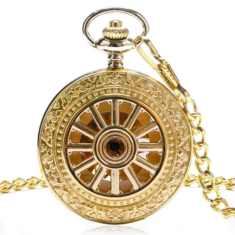 Retro 3 Color Mechanical Pocket Watch Men Golden Silver Fob Watches