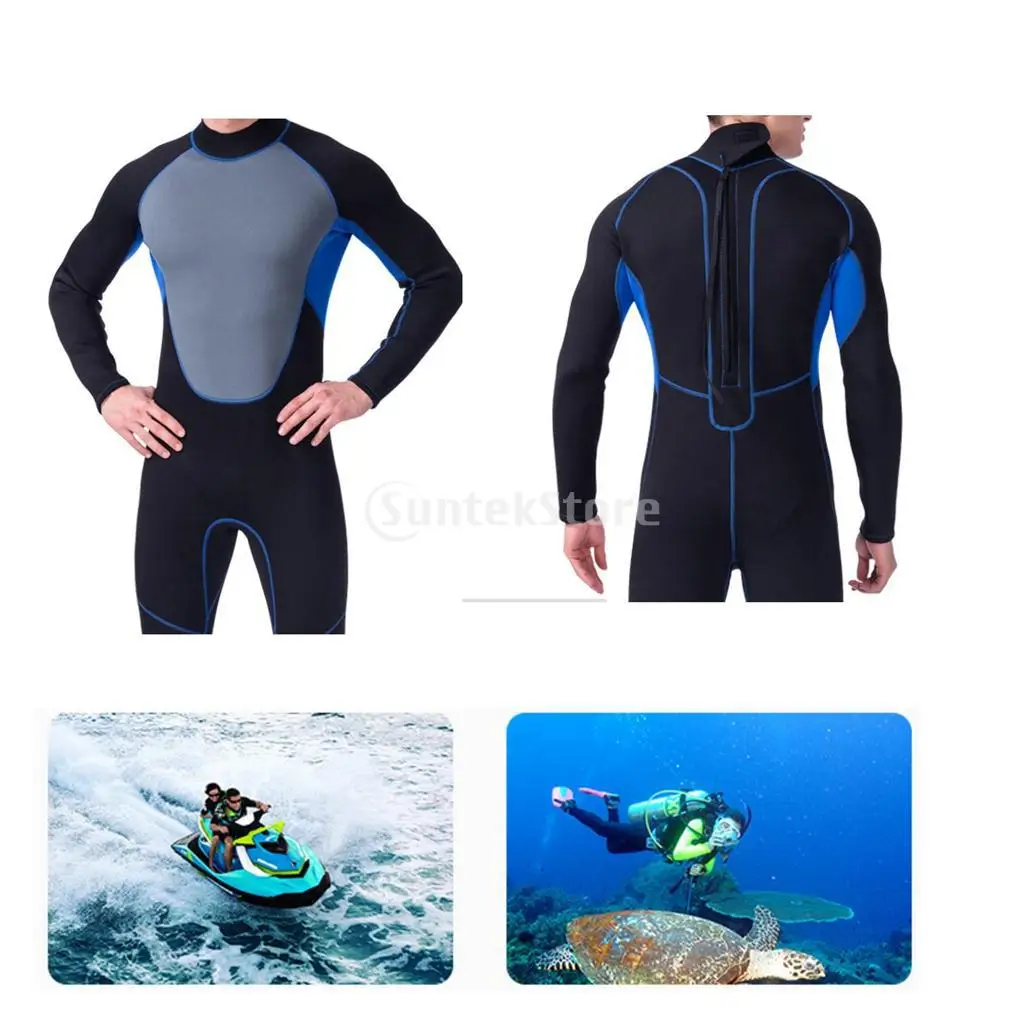 

Men Wetsuit Neoprene Full Body Surfing Scuba Diving Snorkeling Swimming Sailing Spearfishing Winter Warm Suit Swimwear S-XXL
