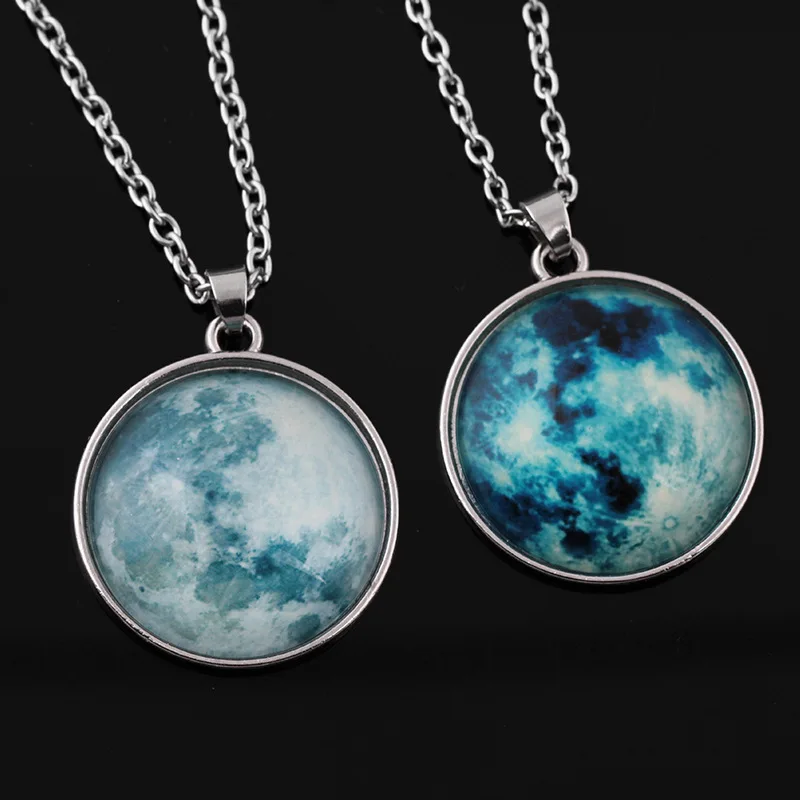 Buy Houbian Glass Dome Luminous Pendant Necklace