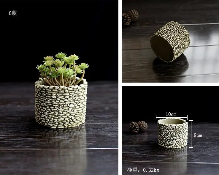 Силиконовые MOLLD цементный камень мульти-мясо Цветочные настольные горшки 3D форма для вазы бетонные формы кашпо из цемента украшения дома