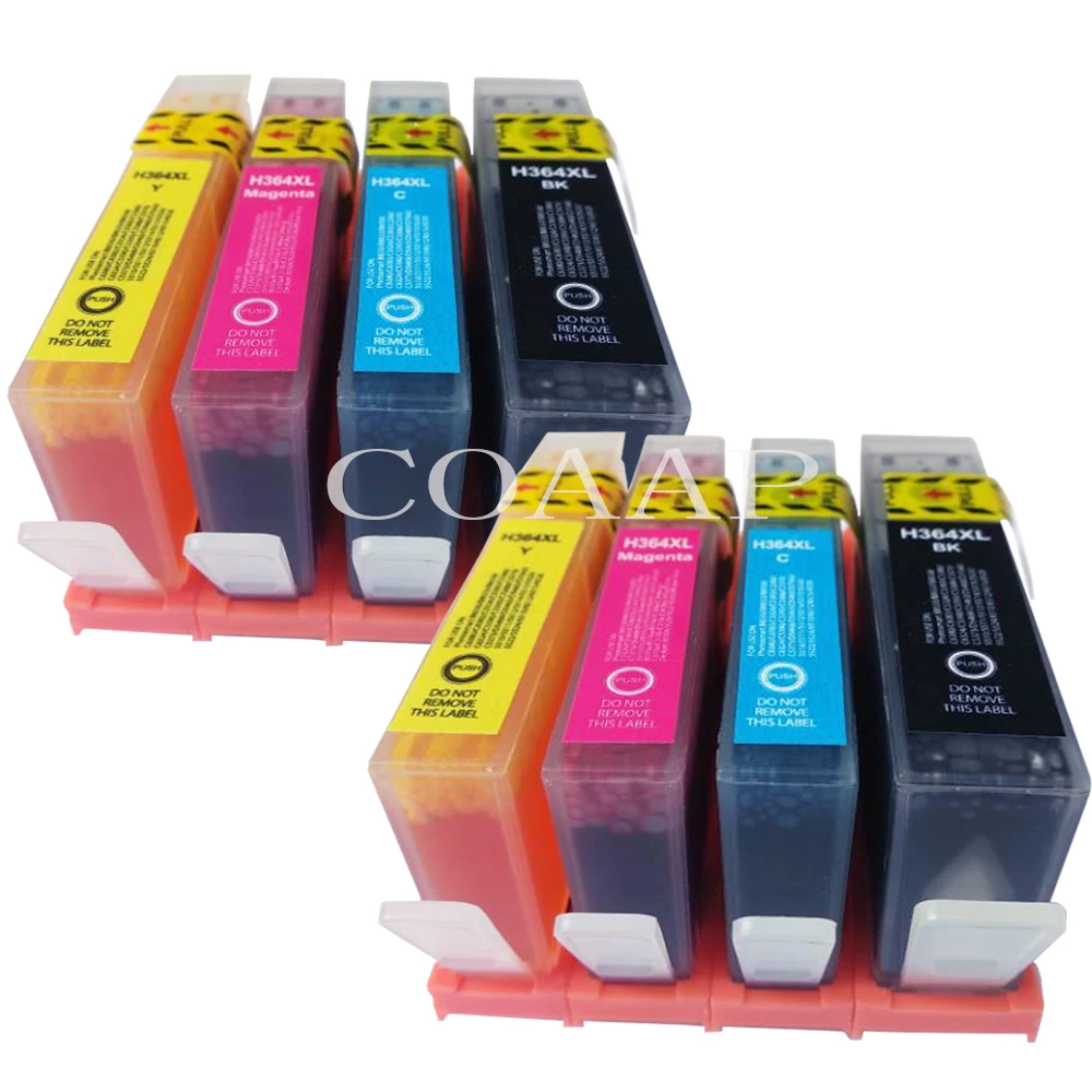 

8 Compatible HP 364 XL Chipped ink Cartridge for Photosmart 5510 5515 5520 5524 6510 7510 C6380 C5383 C5390 C6300 Printers