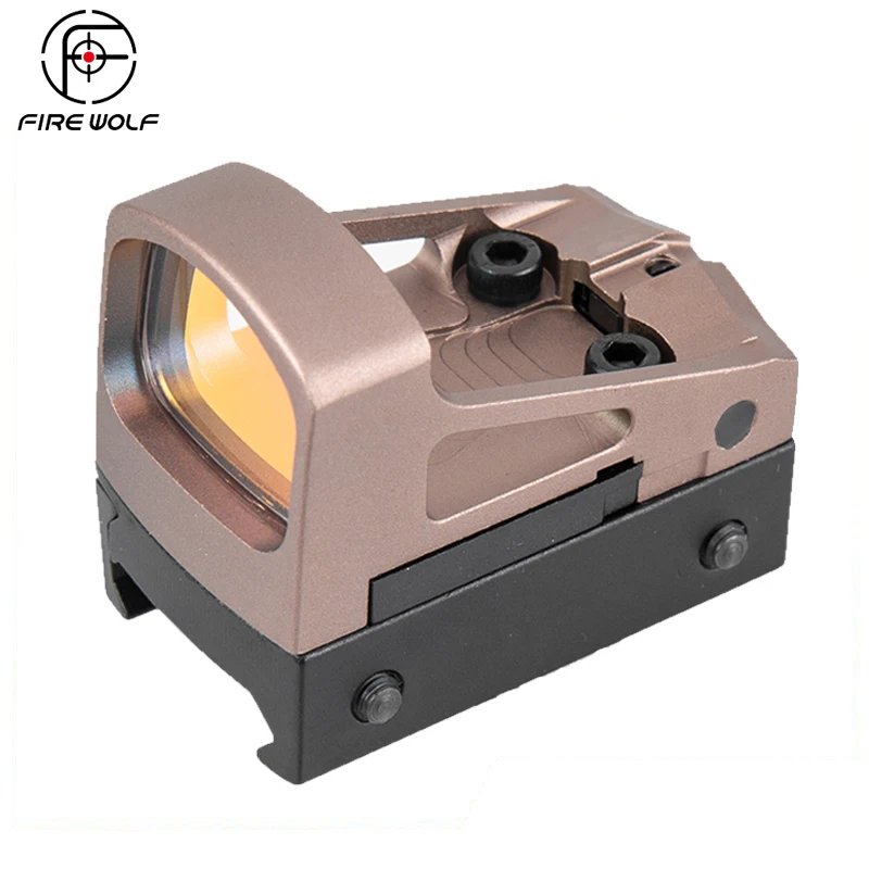 

FIRE WOLF Tactical RMS Reflex Mini Red Dot Sight Scope With Ventilated Mounting and Spacers For Airsoft Glock Pistol
