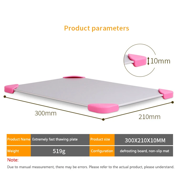 Convenient Fast Defrosting Tray Easy Cleaner Frozen Meat Defrost Food Thawing Plate Board Safety Healthy Kitchen Tool Accessory