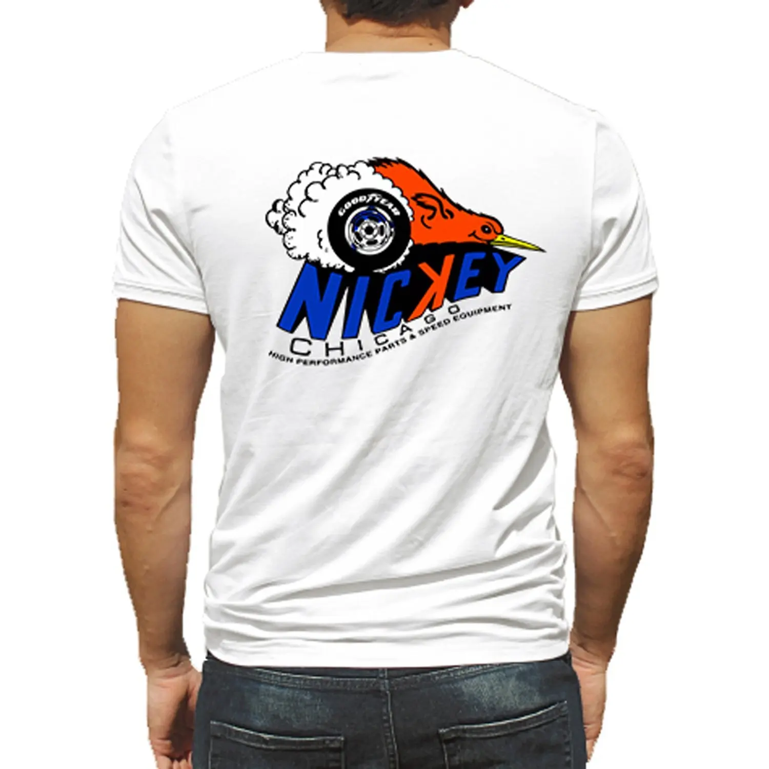 Мужская футболка в американском стиле Nickey Chicago Hot Rod Car Rat Nostalgia Drag racing Rac лето 2019|t-shirt