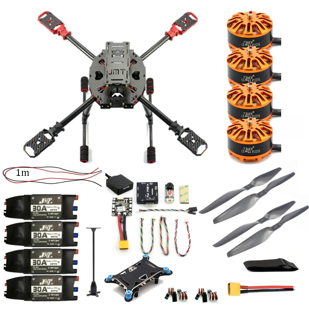 JMT Full Kit DIY 2.4GHz 4 Aixs Drone RC Helicopters 630mm Frame Kit Radiolink MINI PIX GPS