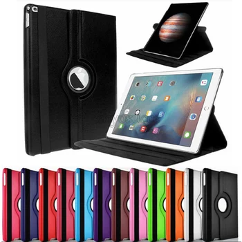 

For Apple New iPad 9.7 2017 2018 Case Cover 360 Degree Rotating Case Funda Tablet Model A1822 PU Leather Stand Shell