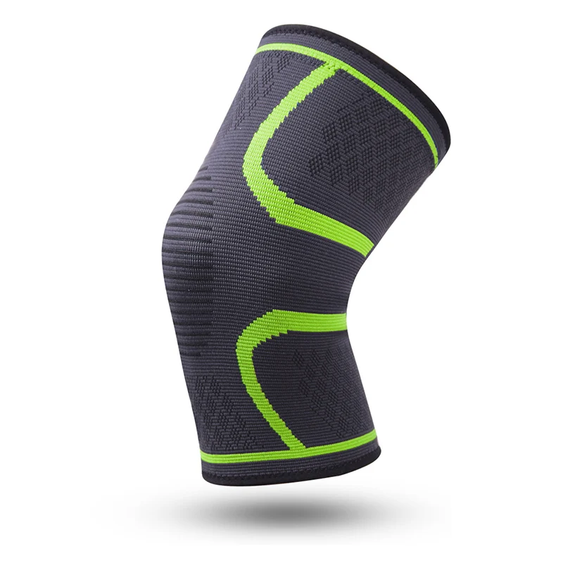 1 пара наколенники нейлоновые эластичные спортивные наколенники суппорт колена из дышащей ткани фиксатор для бега фитнес Пешие прогулки Велоспорт - Цвет: Светло-зеленый