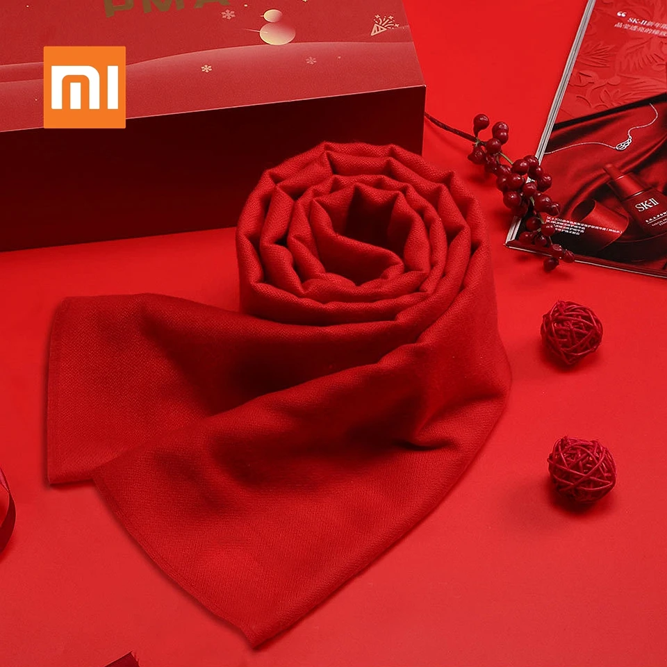  Original Xiaomi PMA Red Winter Scarf Graphene Heating Scarves 3 Gear Adjustable Fashion USB Interfa