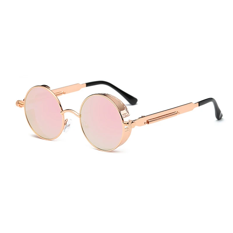 

2019 Vintage Women Steampunk Sunglasses Brand Design Round Sunglasses for men women retro de sol UV400 sun glasses eyewear