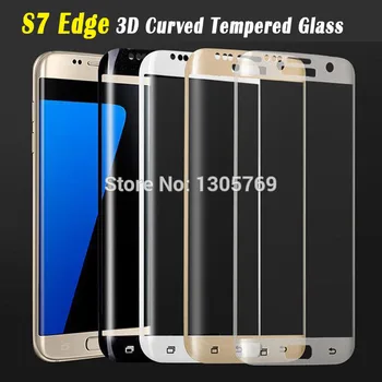 

Wholesale 3D Curved Tempered Glass For Samsung Galaxy S7 Edge G935F Screen Protector 9H Film Protective 20pcs/lot