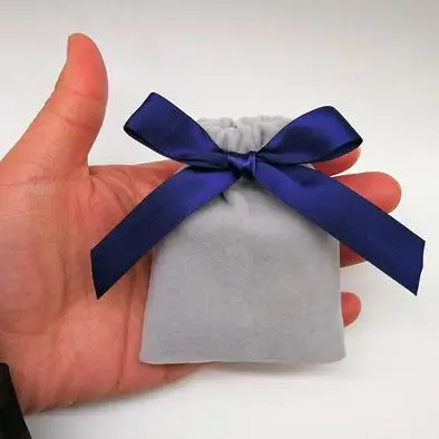 20 шт./лот 7 см x 9 см ювелирные бархатные сумки для конфет с лентой фланелевые сумки Свадебная подарочная упаковка для конфет Рождественское украшение - Цвет: 9