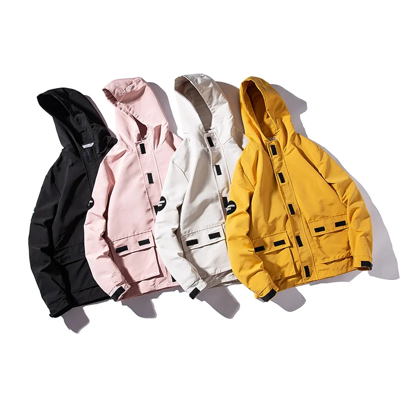Куртка KUYOMENS мужская с капюшоном модная тонкая ветровка Slim Fit повседневная
