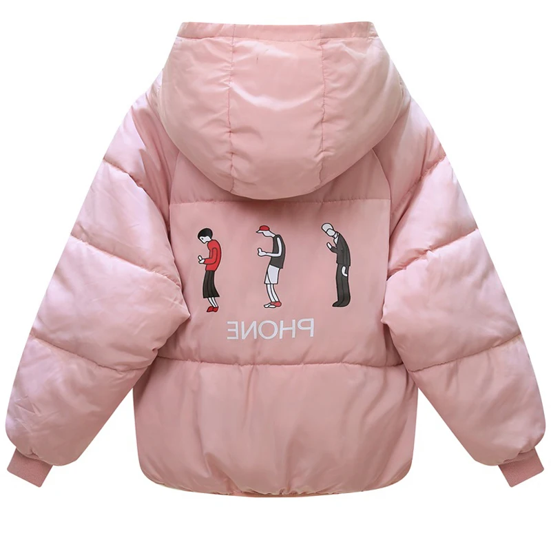 

Can Be Worn On Two Sides Women Winter Jacket Hooded Students Short Coat Female Outwear Autumn