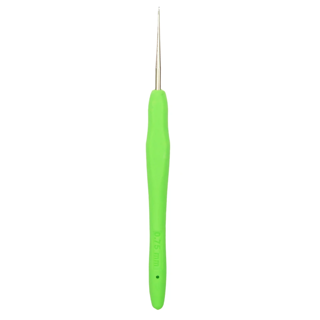 3pcs Soft Grip Handle Stainless Steel Crochet Hook Craft Knitting Yarn Needles for Sewing Arts 0.5-1mm