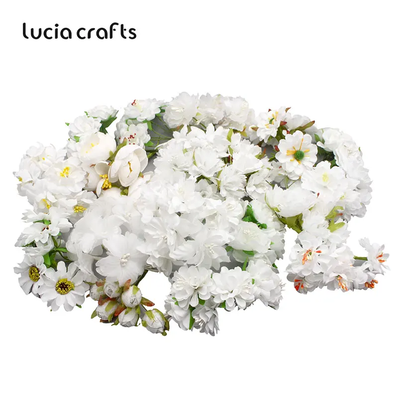Buy 10 bundles(60 heads) White Artificial flower