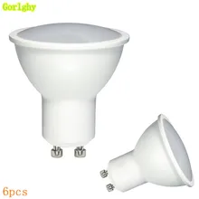 6 шт./лот затемнения 6 Вт COB Светодиодный прожектор GU10 MR16(GU5.3) Светодиодный точечный светильник 600LM угол луча 90-120 для ночной светильник Настольная Лампа 220 V