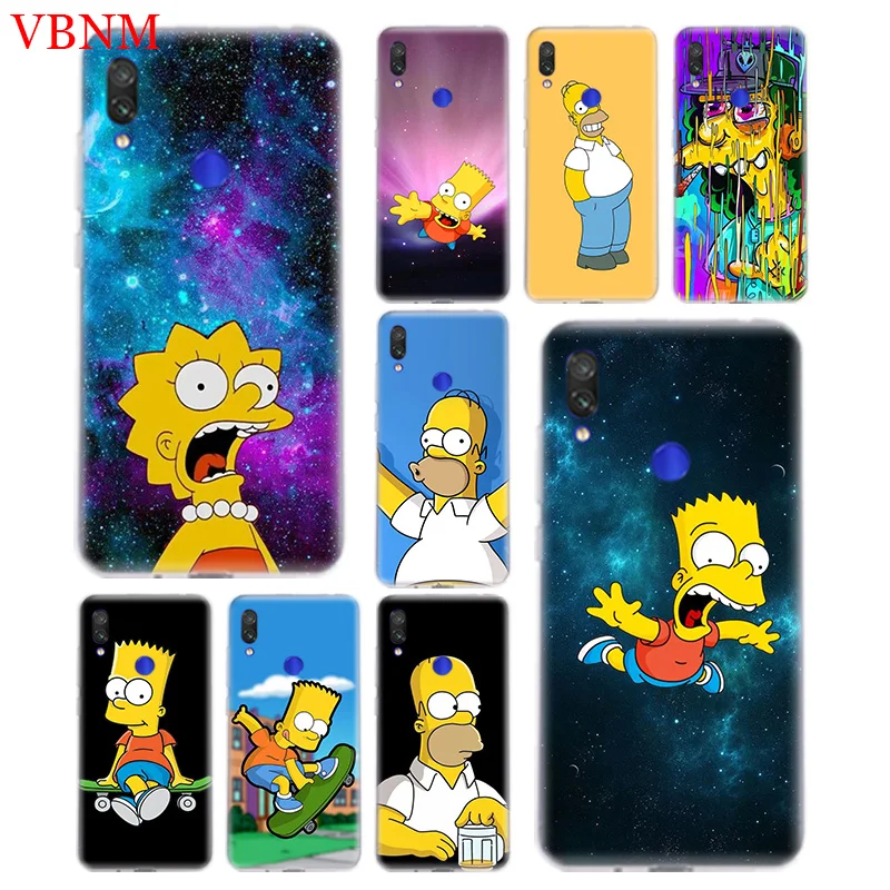 

Bart Simpson Fantasy Silicome Case For Xiaomi Redmi Note 4 4X 5 5A 6 7 Pro For Redme S2 GO Gift Art Patterned Customized Cases