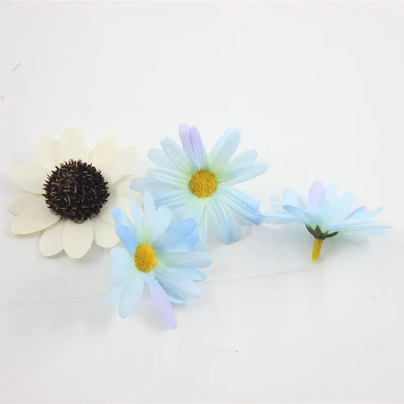 100 шт/lote Cabeca искусственный Flor De Seda Pequeno Crisantemo Da Margarida do Gerbera fanas DIY Casamento