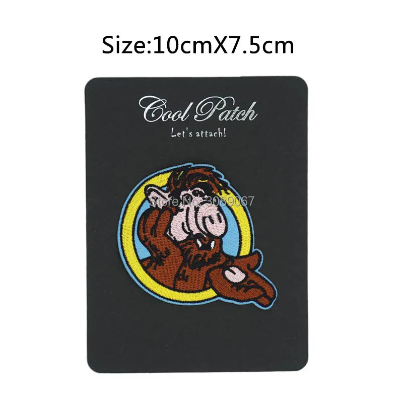 

3.5" ALF Figure Logo Movie TV Series Costume Embroidered Emblem iron on patch Cap Badge favor gift