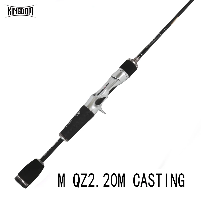 Kingdom Приманка Удочка из двух частей с прямым хвостовиком MK GY QZ QL 1,85 м 2,05 м 2,2 м 2,29 м с бесплатным наконечником - Цвет: Синий
