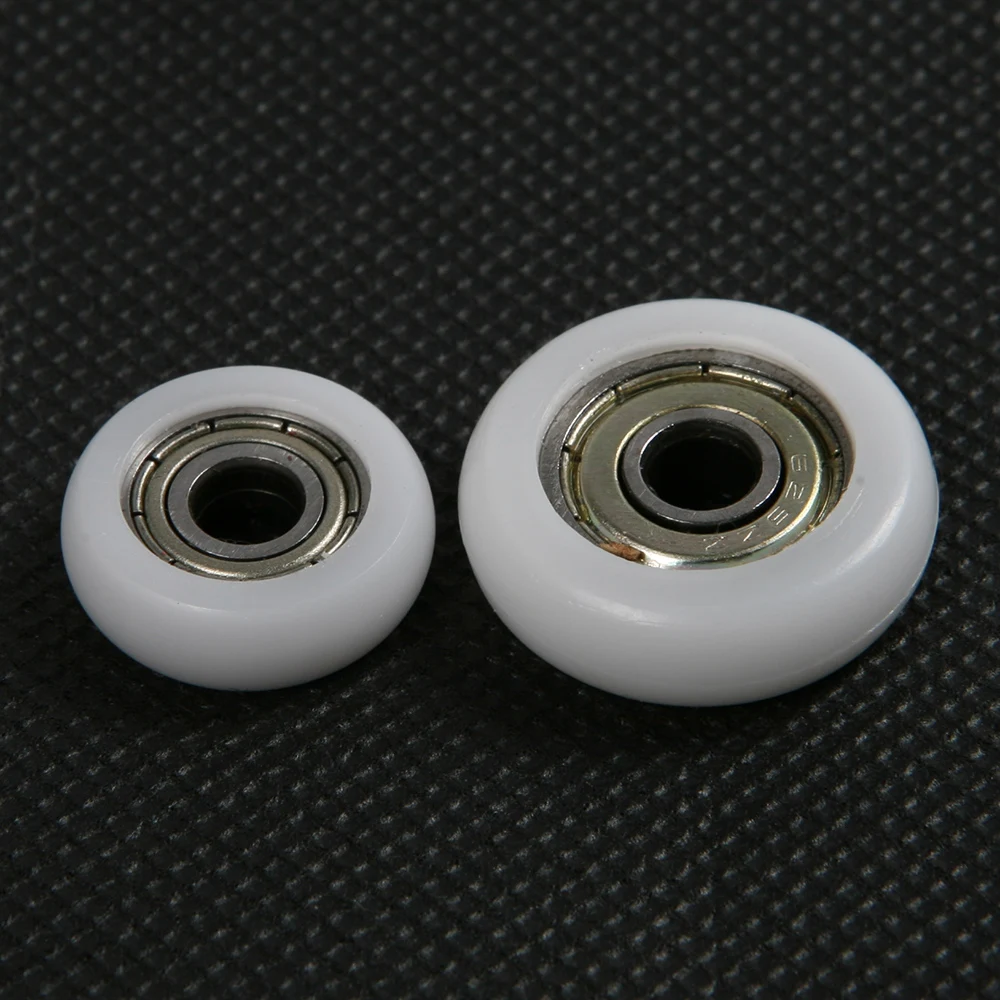 4pcs 5*18*6mm White R Model POM Coated Pulley Tire Wheel Arc Ball Bearing