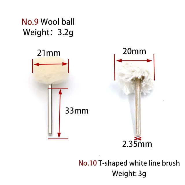 1 шт 2,35/3 мм хвостовик мини щетка для чистки абразивных колес нейлоновое волокно шлифовальная Шлифовальная головка Полировка аксессуары для полировки