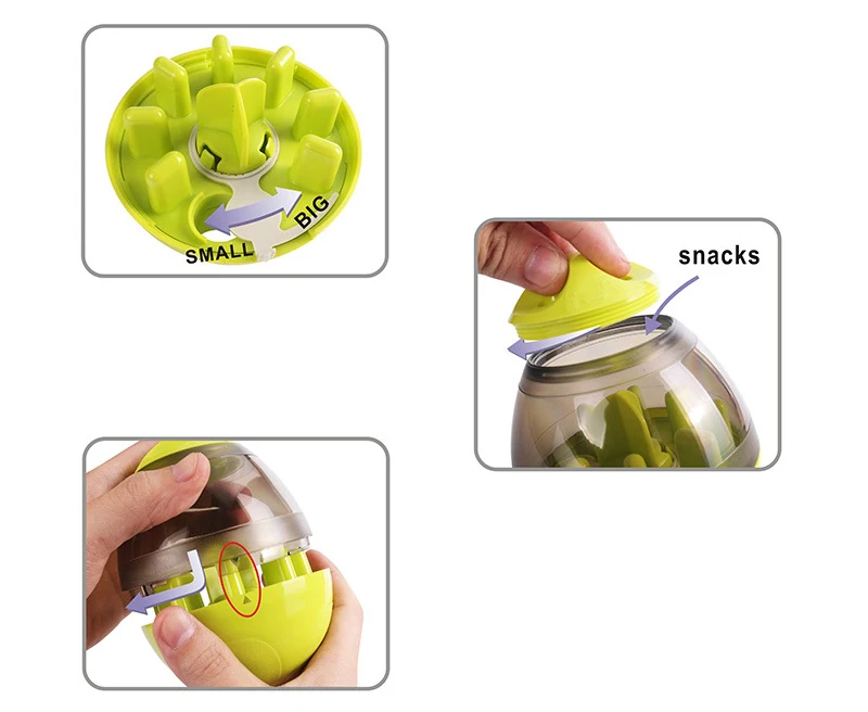 Pet Ball Bowl Feeder Dog Interactive Tumbler Drain Educational Toys Dogs Cat Leakage Food Ball Funny Plastic Pet Playing Toys (4)
