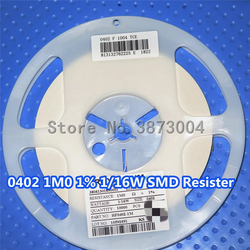 

10000Pcs 0402 1MR 1M0 1% 1/16W HF0402-1M New and origianl