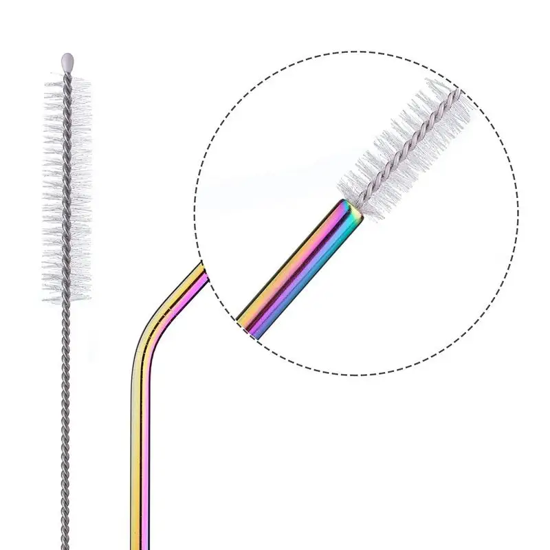 Соломинки из нержавеющей стали iridescence цвета подходит 20 унц. стакан, удлиненные многоразовые Ecofriendly