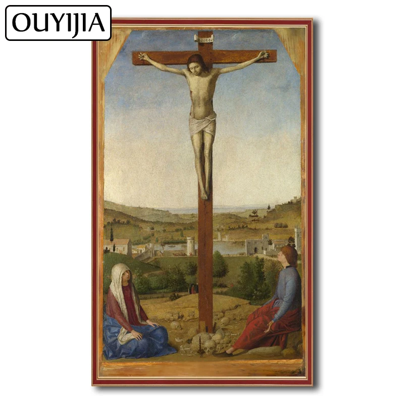 

OUYIJIA Oil Religion Jesus Art Cross God Christ 5D DIY Diamond Painting Embroidery Diamond Rhinestone Mosaic Home Decoration