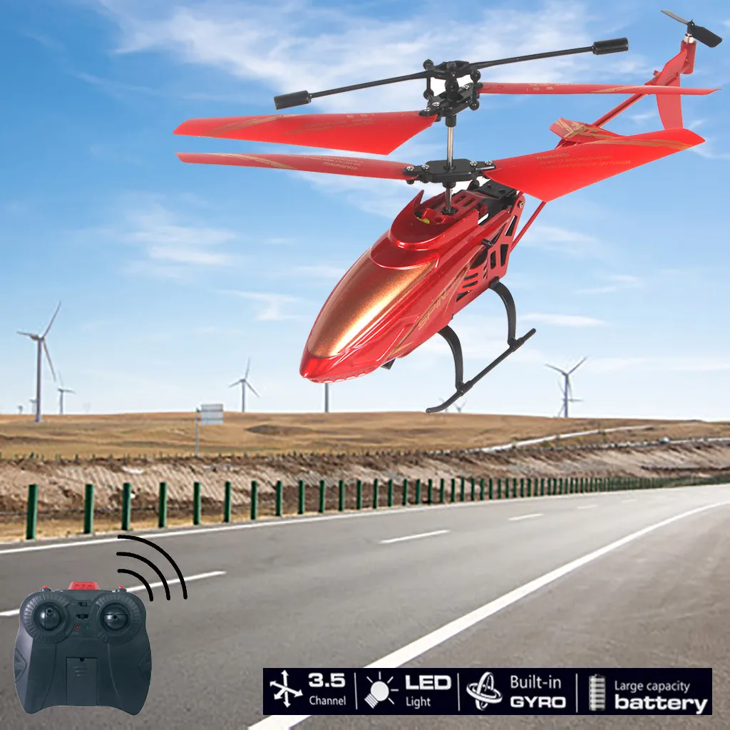 Rc Quadcopter 3.5 Channel With Remote Control Helicopter Drone Toy Gift Remote Control Helicopter Kids Toys For Children