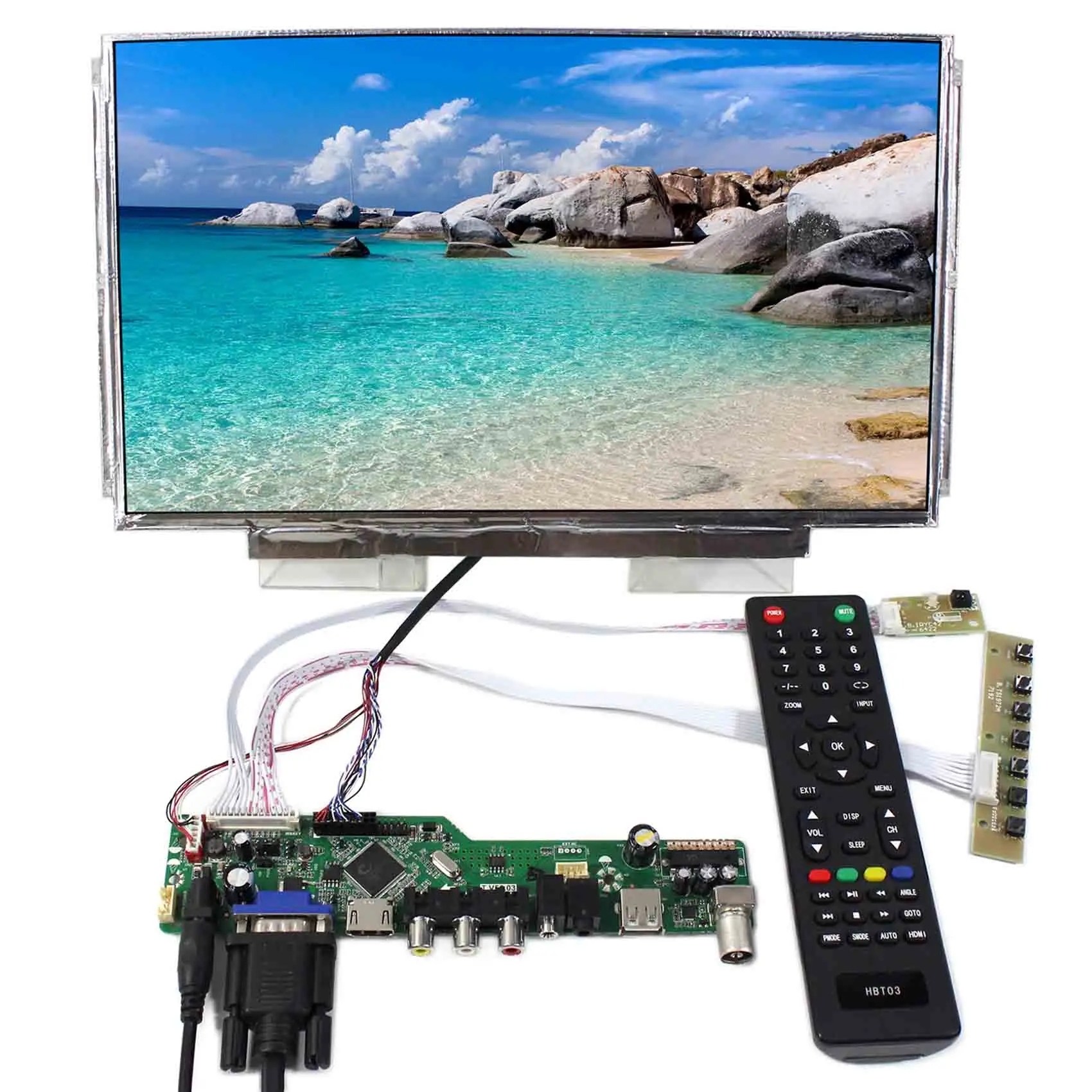 

13.3inch LCD Screen LP133WH2 LTN133AT161366X768 Resolution HD MI VGA AV USB RF LCD Controller Board Backlight WLED