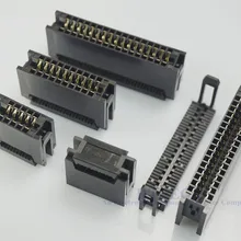 2 pcs IDC Type Card Edge Connector Slot 2.54 mm Pitch 10 14 16 20 24 26 30 34 40 50 60 64 Pin PCB Socket Flat Cable 1.27 mm