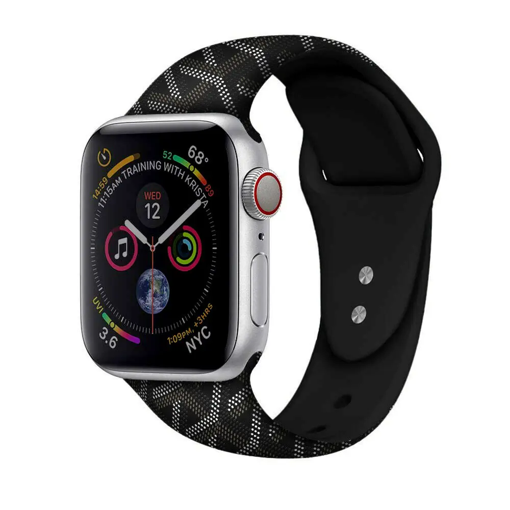 Спортивные силиконовые повязки für Apple Watch Serie 4 3 2 1 38/42 мм 40/44 мм|Натуральная кожа| |