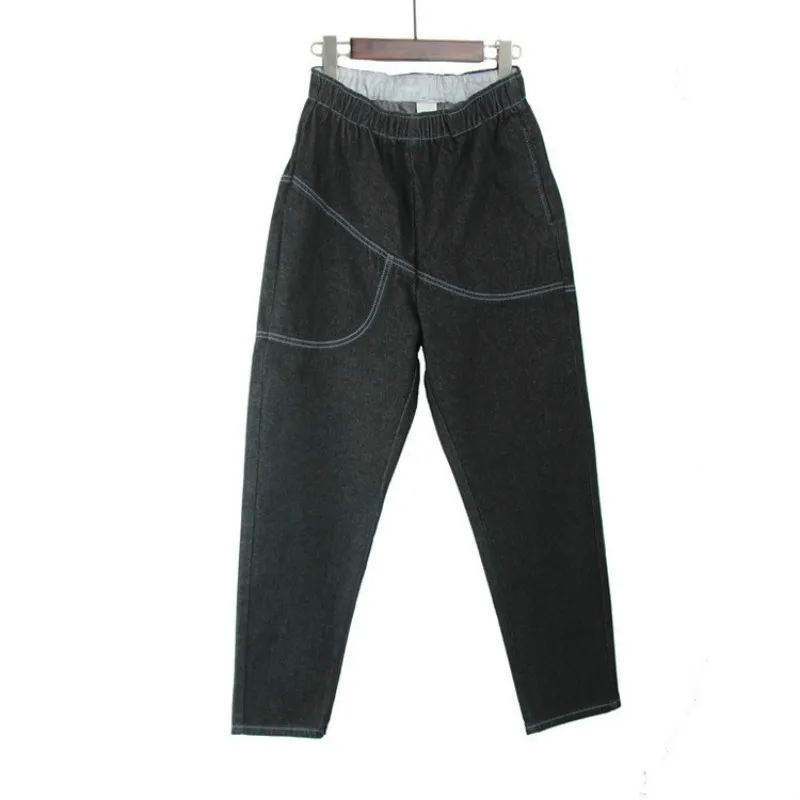 

Plus Size 4XL 5XL 2018 Spring Harem Pants Autumn Loose Women Jeans Casual Harem Pants Female Elastic Women's Trousers PT17