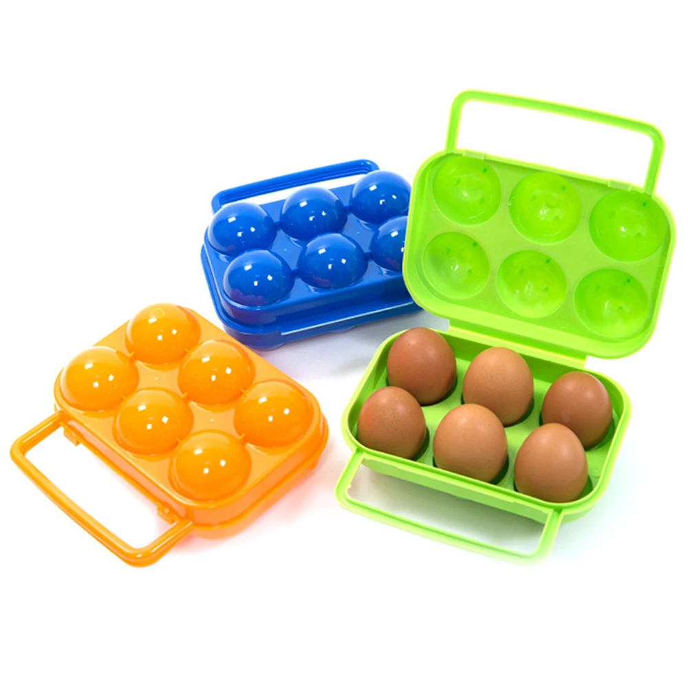 Outdoor Camping Tableware Portable Camping Picnic BBQ Egg Box Container Egg Storage Boxes Travel Kitchen Utensils Camping Gear 3