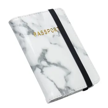 

THINKTHENDO Marble Passport Travel Leather Organizer Holder Card Case Protector Cover Wallet