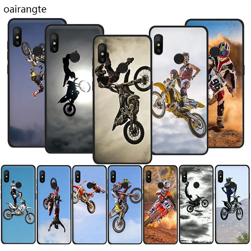

Moto Cross Soft TPU phone cover case for Redmi K20 4A 4X 5 6 5A 6A 7 Go Note 5 6 7 8 Pro