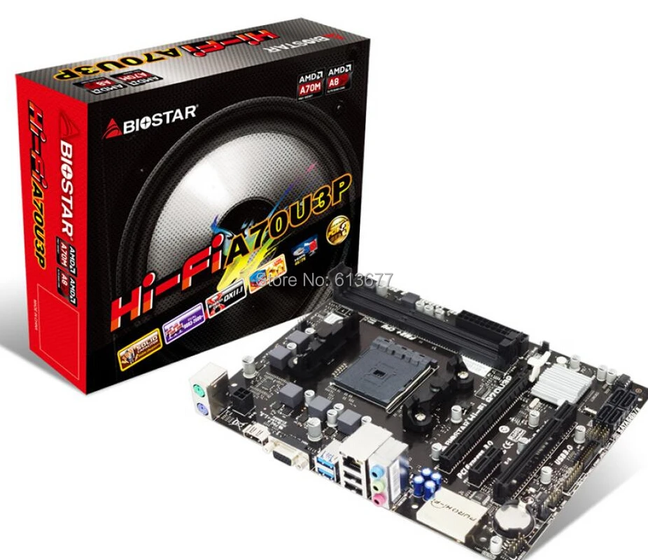 

Free shipping 100% original 100% new desktop motherboard for Biostar Hi-Fi A70U3P FM2+ DDR3 RAM 32G with HDMI mainboard