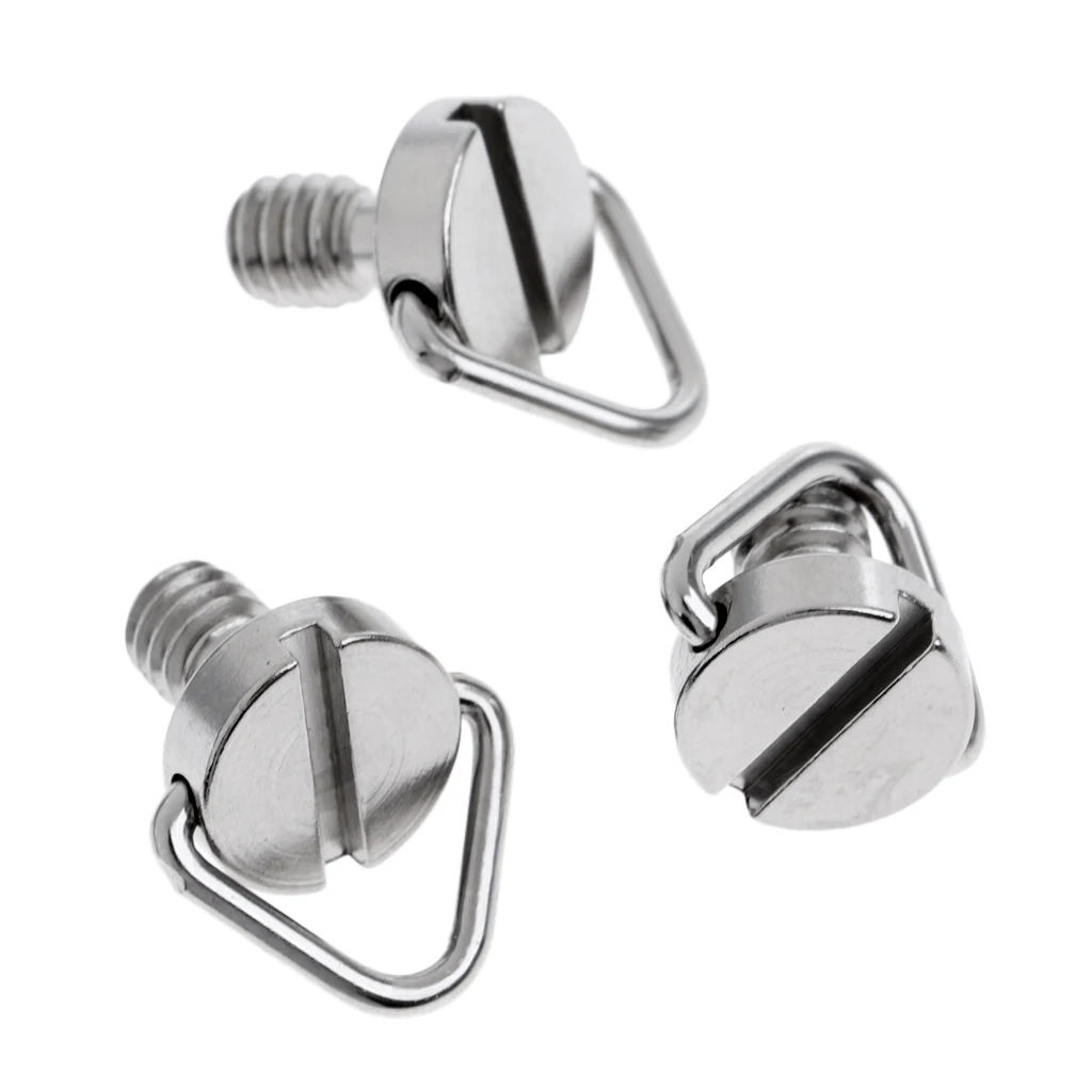 MagiDeal 3pcs Stainless Steel Replacment Scuba Diving Camera Base Tray Screw Adaptors Snorkeling Water Sports Gear Replacement