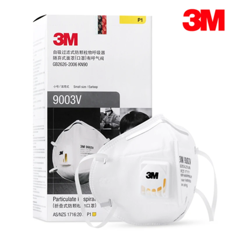

25pcs 3M 9003V Child Safety Dust Mask Anti-Fog PM2.5 Influenza Mask Breathing Valve KN90 Small Safety Particle Respirator