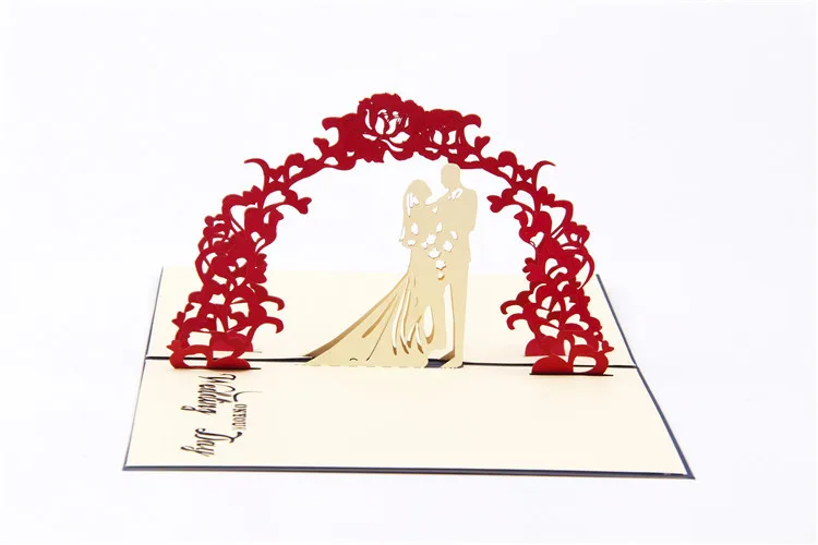  Ynaayu 1pcs Three -dimensional Greeting Card Hollow Card Wedding invitation Card For Wedding Party  - 32819453172
