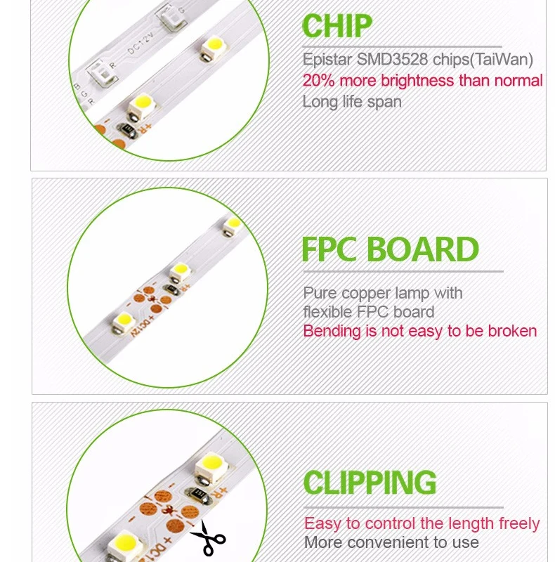 Goodland RGB Светодиодные ленты светильник SMD3528 5 м 300 светодиодный s светодиодный светильник полосы Neon лента ИК-пульт дистанционного управления 12V 2A Мощность адаптер