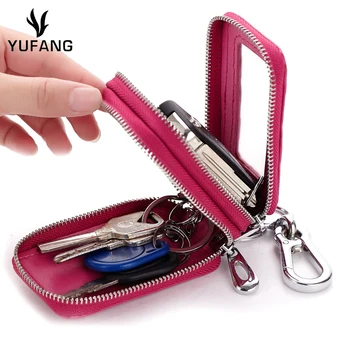 

YUFANG Key Wallet Genuine Leather Men & Women Car Key Bag Fashion Mulfifunction Key Holders Housekeeper Holders Alligator