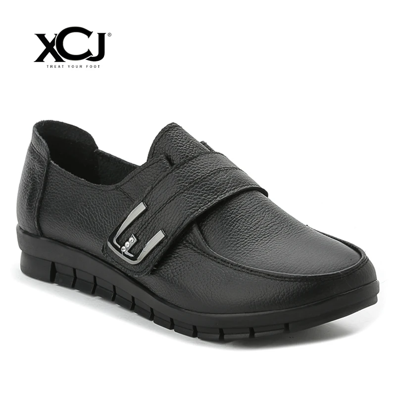 

Women Flats Spring Autumn Brand Women Shoes Women Sneakers Genuine Leather Basic Female Casual Shoes Slip-on Round Toe XCJ