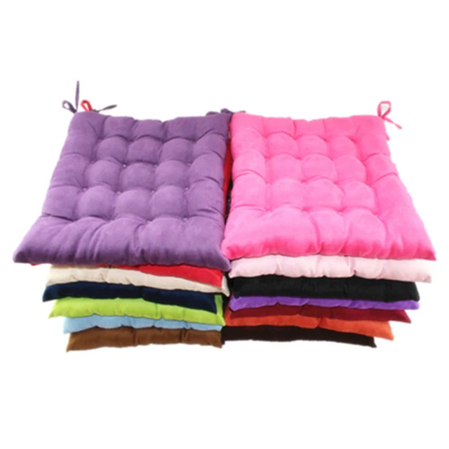 Fashion Customizable Soft Thick Suede Pure Plush Colorful Decorative Fashion Customizable Soft Thick Suede Pure Plush Colorful Decorative Office Chair Pad Square Plaid Sofa Seat