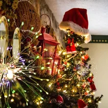 Светодио дный светодиодная Фея Гирлянда Свет Висячие Starburst свет фейерверк домашний свадебный Декор Рождество